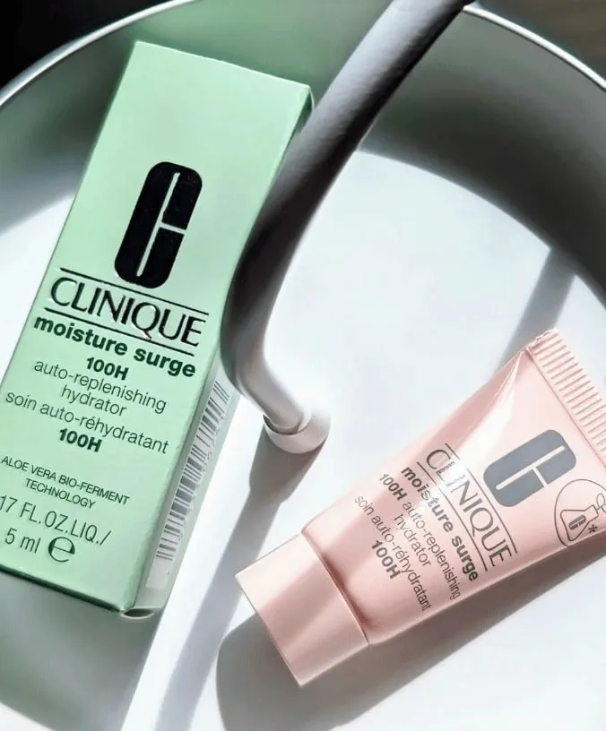 The Clinique Moisture Surge gel-cream jar