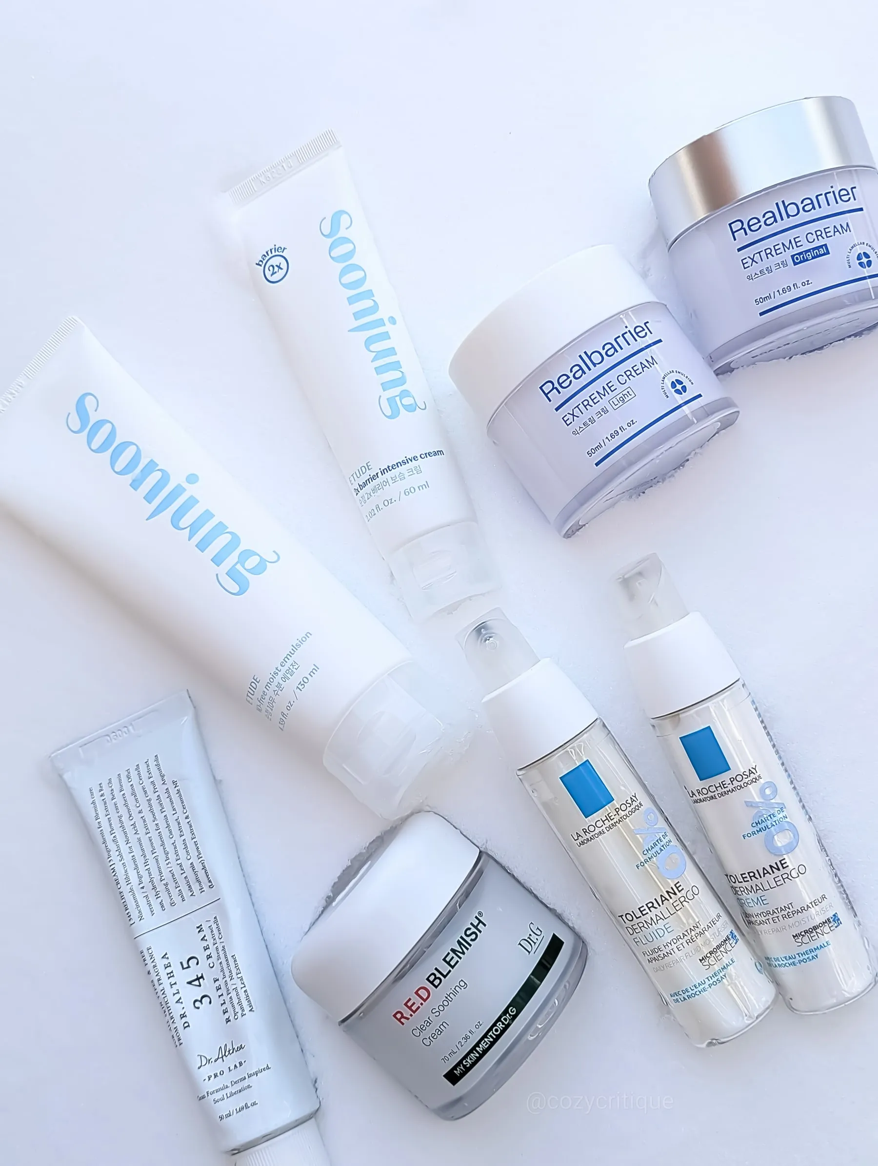 A group of moisturizers for dry, irritated winter skin