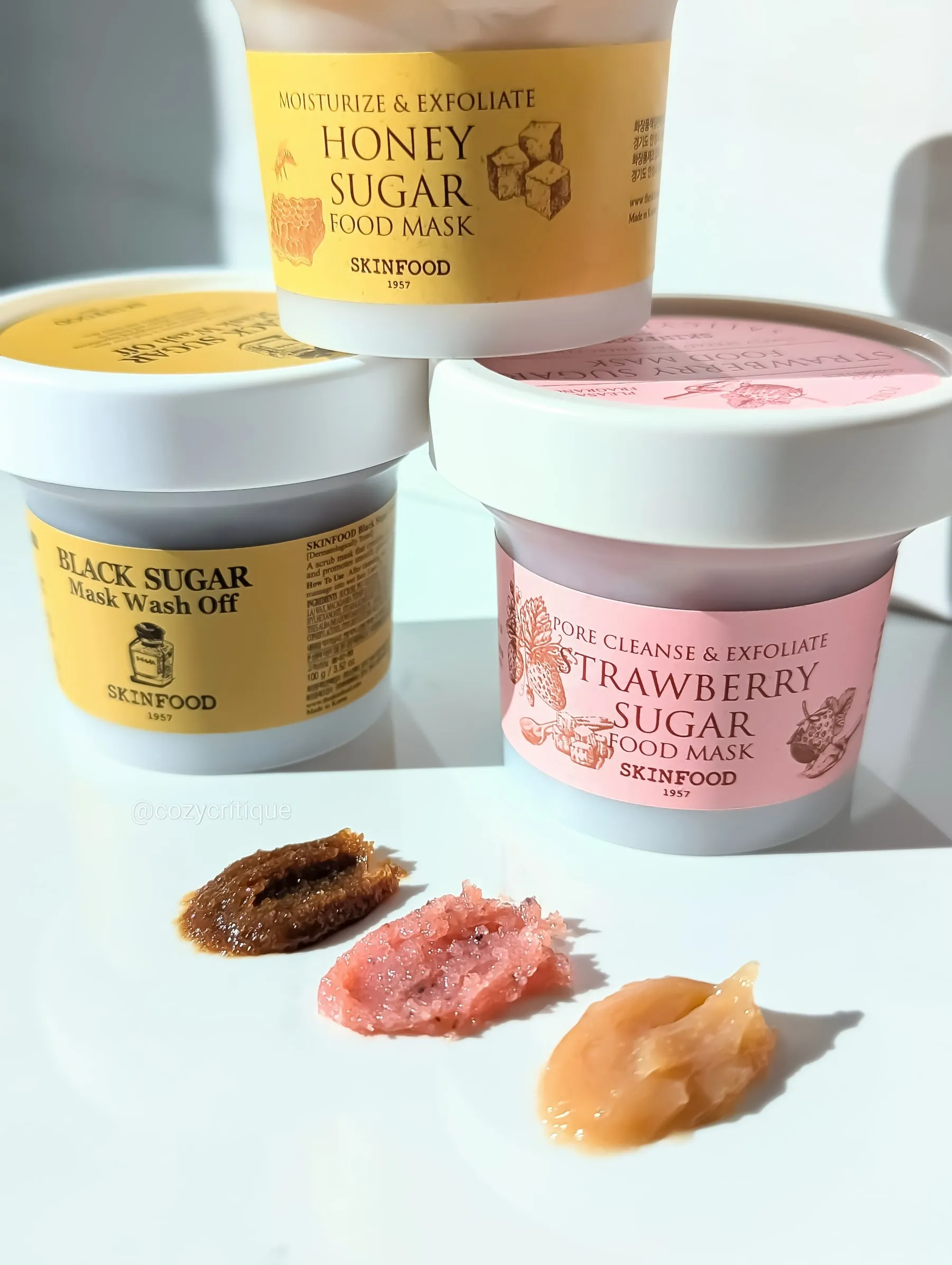 3 Skinfood masks with texture shots