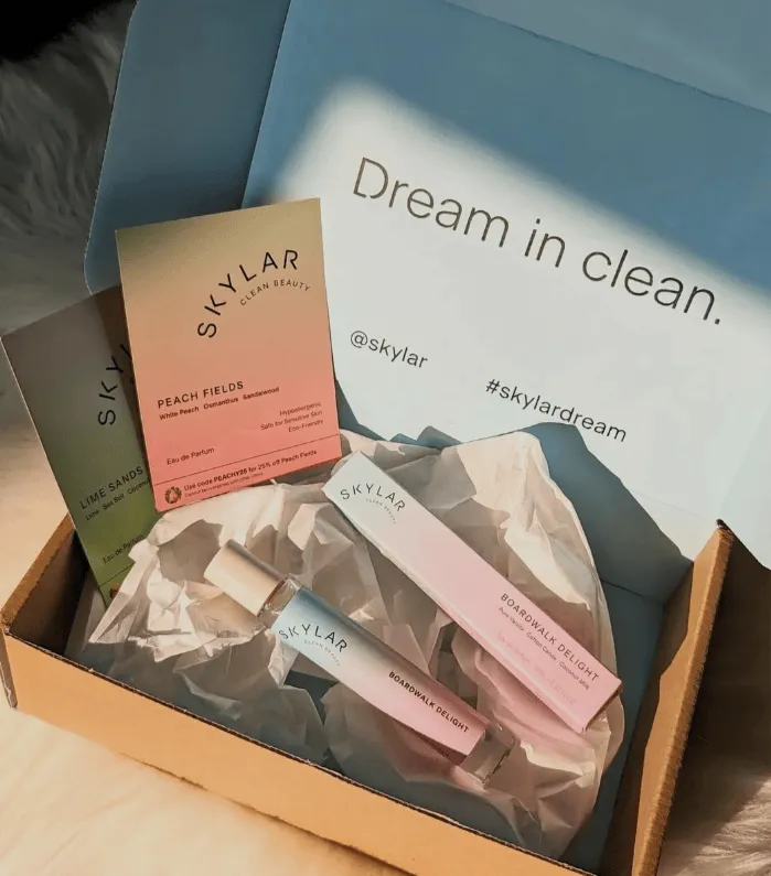 Skylar clean fragrance bottles